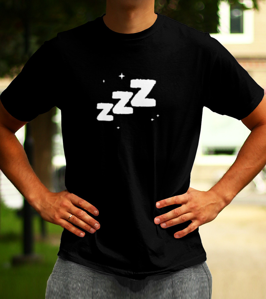 ZZZ Sleep Deprived Logo With Stars T-Shirt