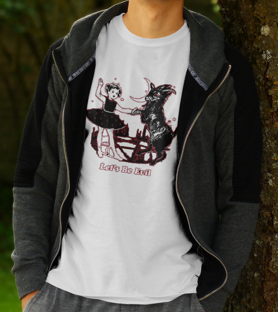Teenhearts Let's Be Evil With Pentagram Dancing Girl And Goat T-Shirt