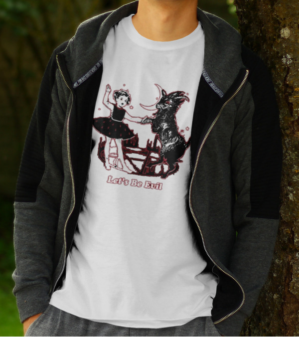 Teenhearts Let's Be Evil With Pentagram Dancing Girl And Goat T-Shirt
