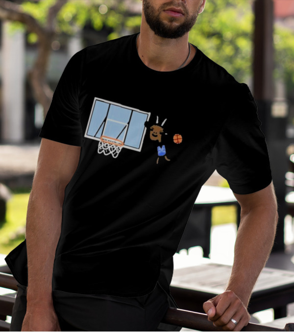 Goat Biles Basketball Dunking Goat With Jersey And Hoop T-Shirt