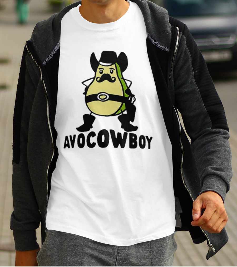 Got Funny Avocowboy Western Cartoon Avocado Character T-Shirt