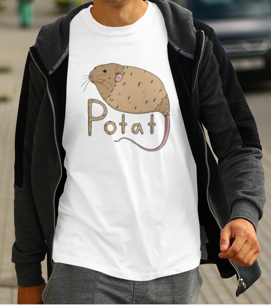 Grumpy Rat Potat Character Image T-Shirt