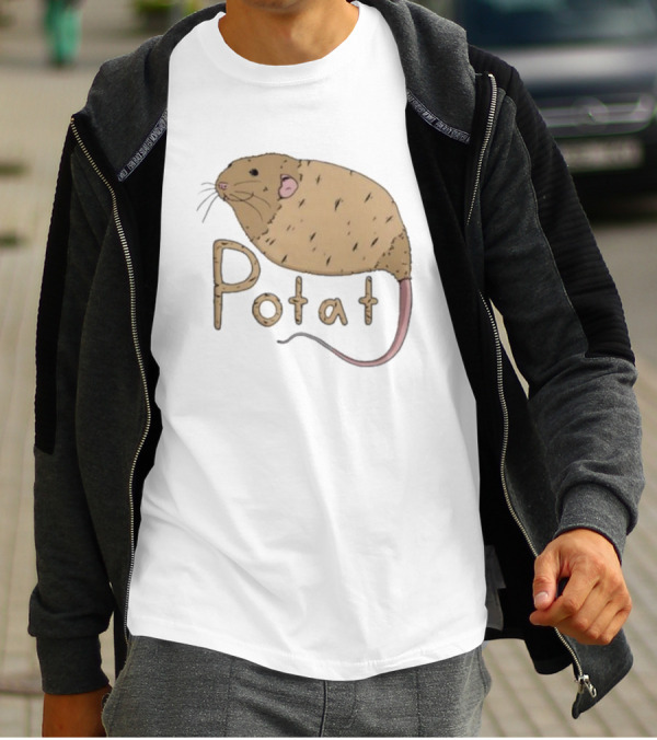 Grumpy Rat Potat Character Image T-Shirt