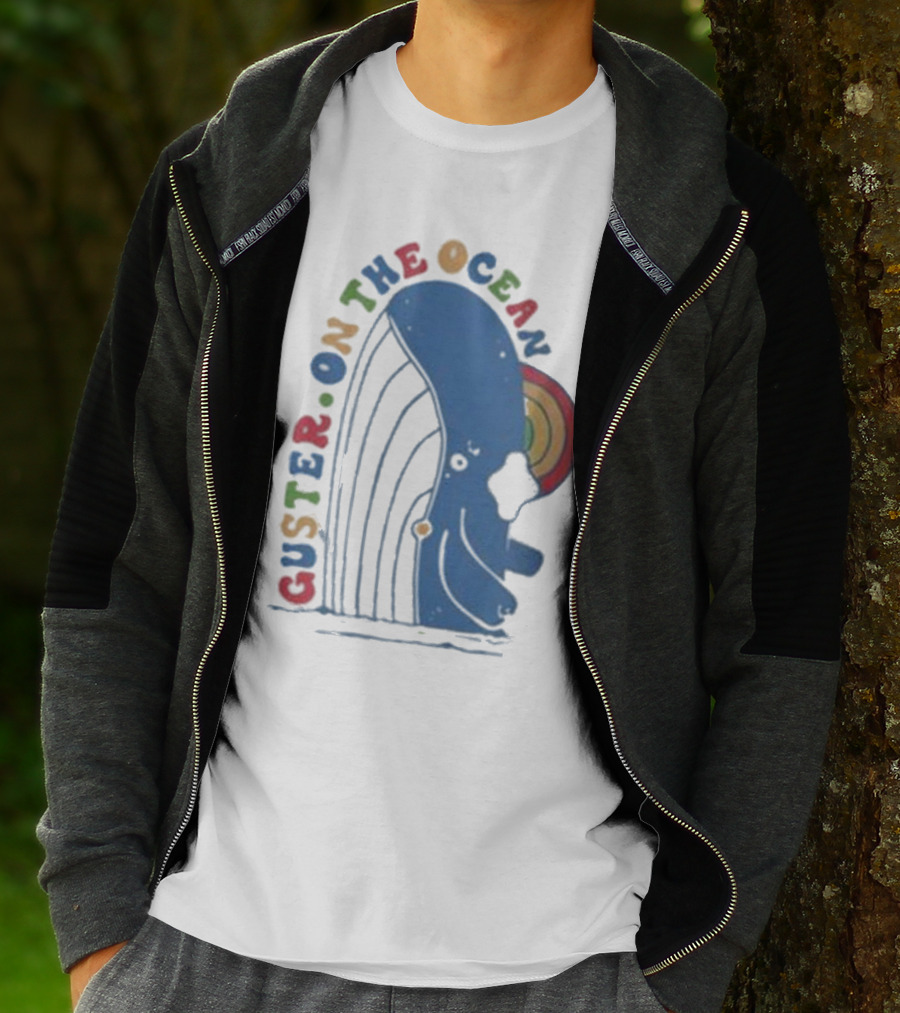 Guster On The Ocean Whale Rainbow T-Shirt