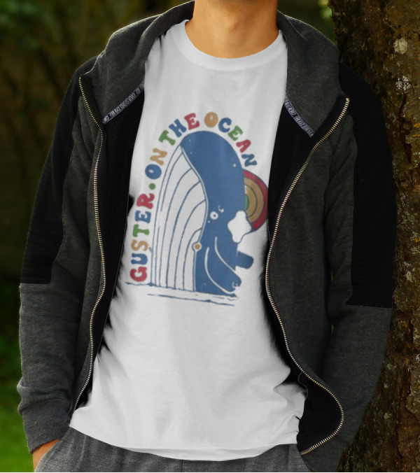 Guster On The Ocean Whale Rainbow T-Shirt