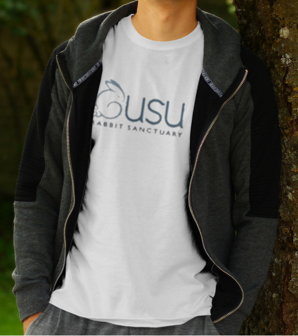 Gusu Rabbit Sanctuary Logo With Bunny Outline T-Shirt
