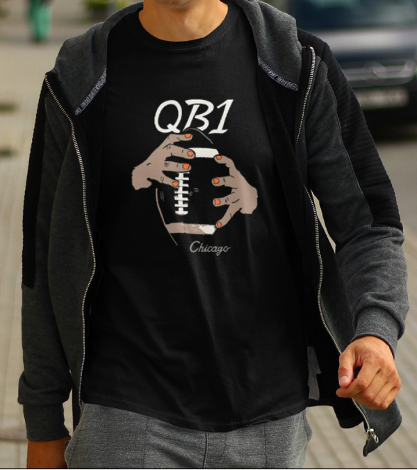 QB1 Chicago Football Hands T-Shirt