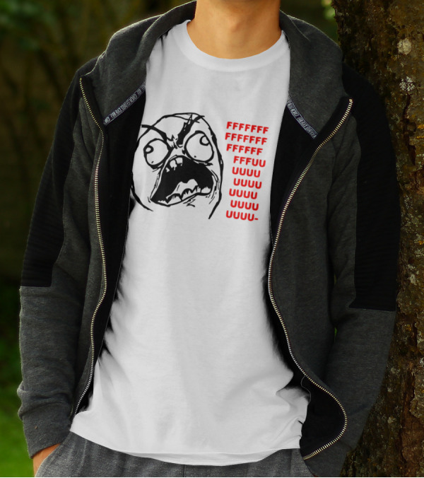 FFFFUUUU Rage Comic Meme Face T-Shirt