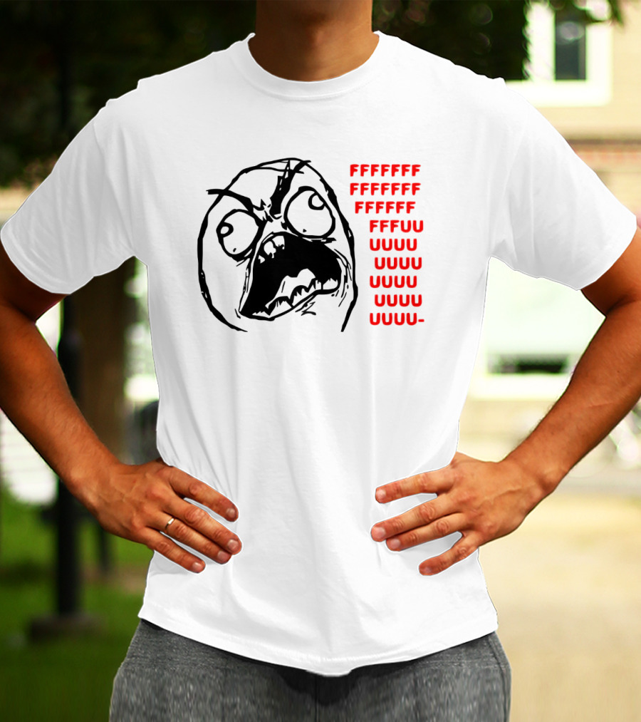 FFFFUUUU Rage Comic Meme Face T-Shirt