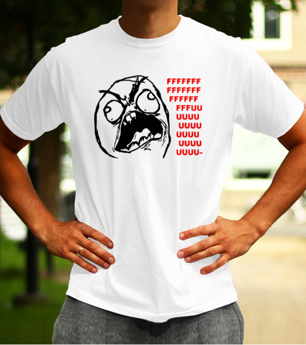 FFFFUUUU Rage Comic Meme Face T-Shirt