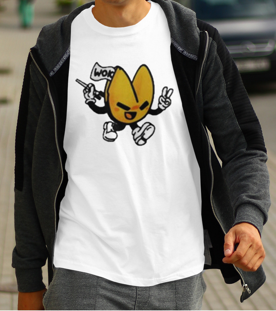 Retrokid Wok It’s Woks Inside That Counts Fortune Cookie Character T-Shirt