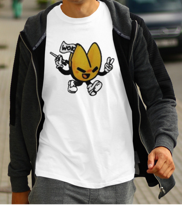 Retrokid Wok It’s Woks Inside That Counts Fortune Cookie Character T-Shirt