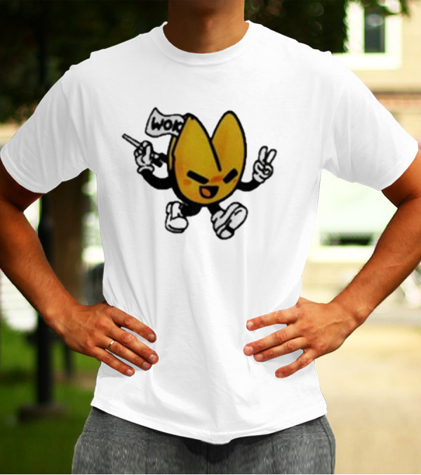 Retrokid Wok It’s Woks Inside That Counts Fortune Cookie Character T-Shirt