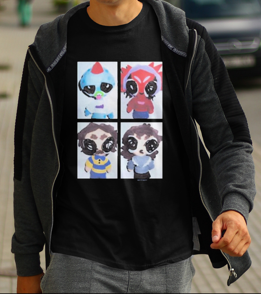 Emergency Intercom Plushies Cute Character Quartet T-Shirt