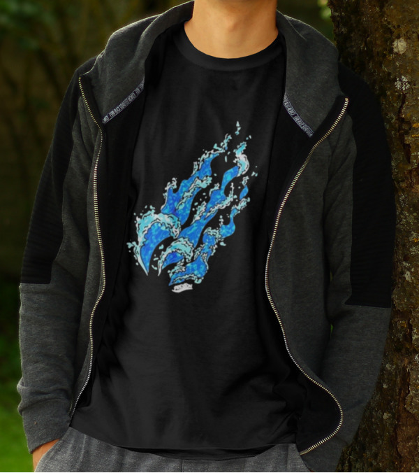 Fire Wave Blue Flame T-Shirt