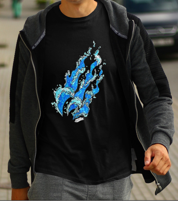 Fire Wave Blue Flame T-Shirt