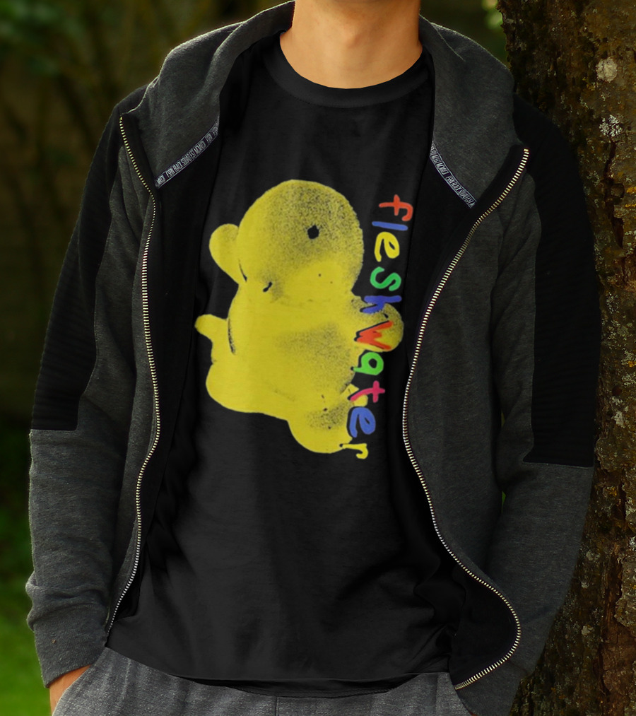Fleshwater Colorful Text Yellow Ducky T-Shirt