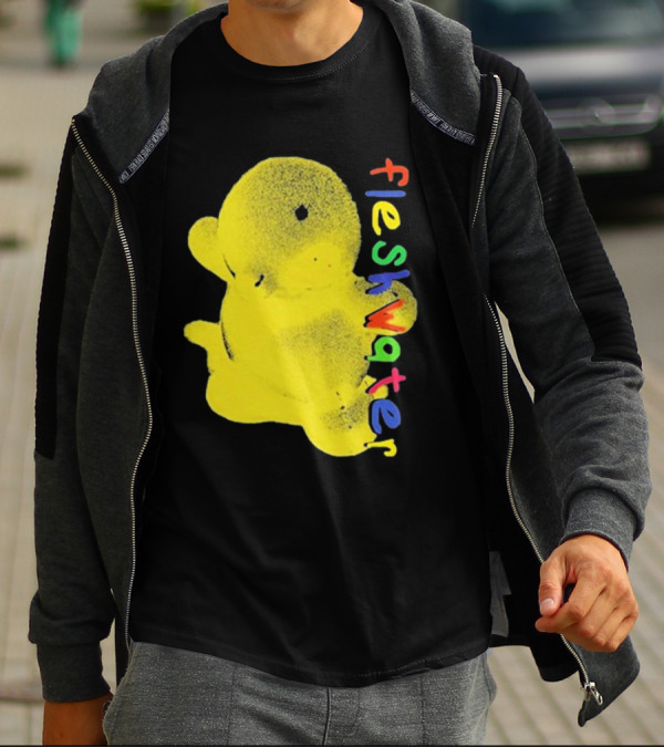 Fleshwater Colorful Text Yellow Ducky T-Shirt