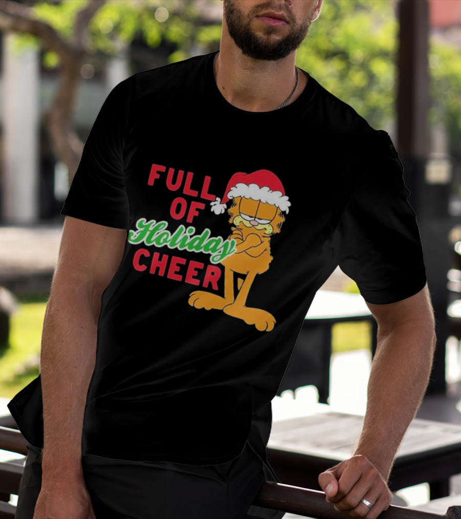 Garfield Full Of Holiday Cheer Ripple Junction T-Shirt
