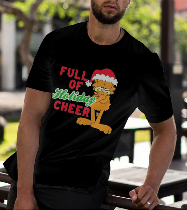 Garfield Full Of Holiday Cheer Ripple Junction T-Shirt