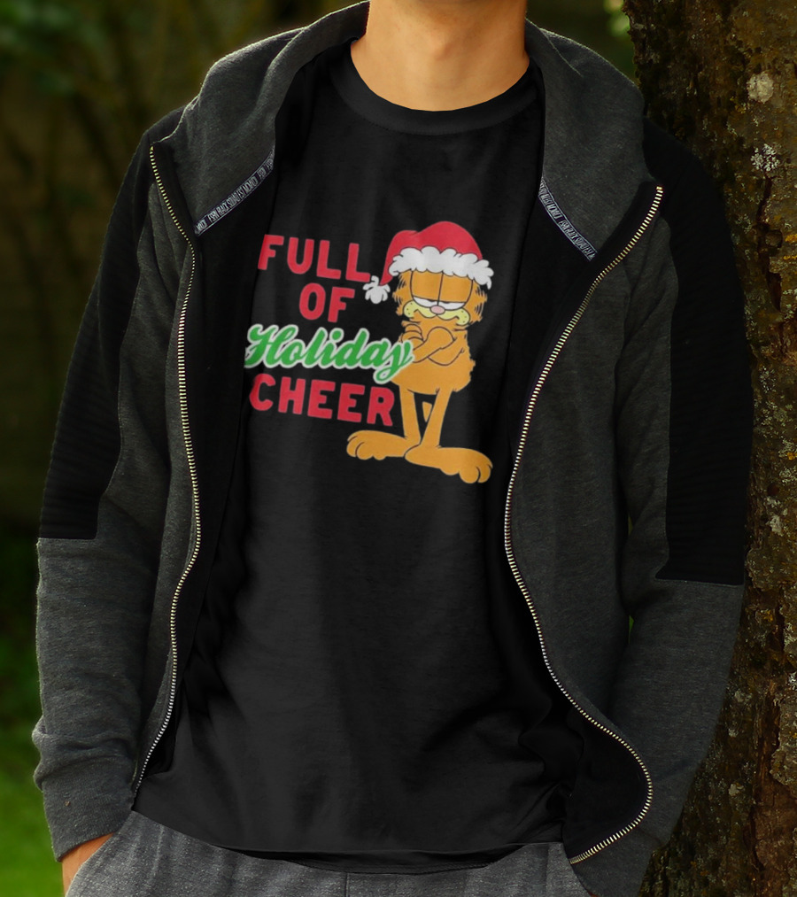 Garfield Full Of Holiday Cheer Ripple Junction T-Shirt