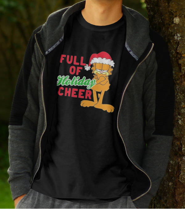 Garfield Full Of Holiday Cheer Ripple Junction T-Shirt