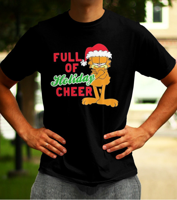 Garfield Full Of Holiday Cheer Ripple Junction T-Shirt