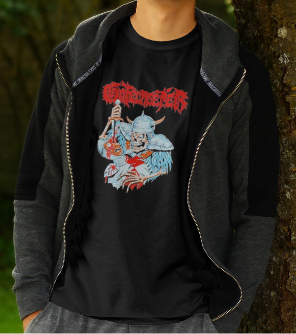 Gatecreeper Skeleton Warrior Stabbing T-Shirt