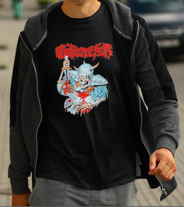 Gatecreeper Skeleton Warrior Stabbing T-Shirt