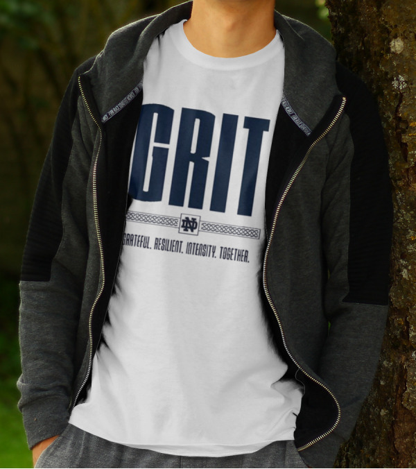 Marcus Freeman Grit Grateful Resilient Intensity Together Notre Dame Football T-Shirt