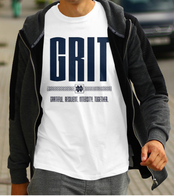 Marcus Freeman Grit Grateful Resilient Intensity Together Notre Dame Football T-Shirt