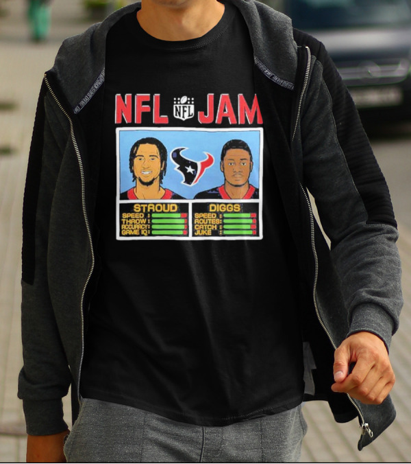 NFL Jam Texans Stroud Diggs Speed Throw Accuracy Game IQ Catch Juke T-Shirt