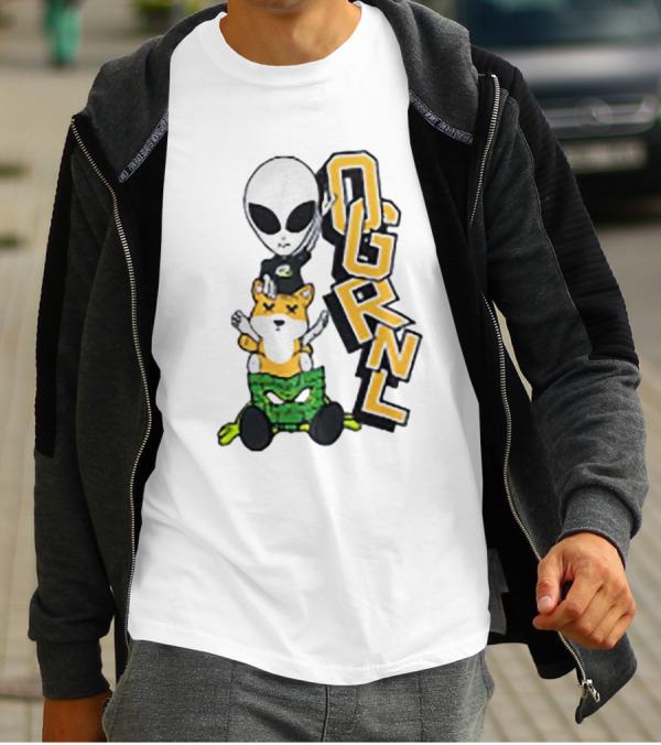 Rich And Lonely Alien With Bear OGRNL X Optic T-Shirt