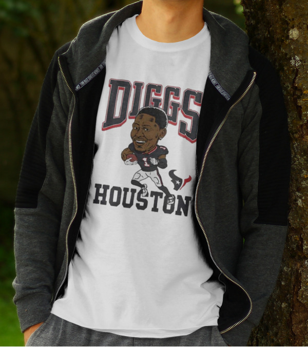 Diggs Houston Texans Football Player Caricature T-Shirt