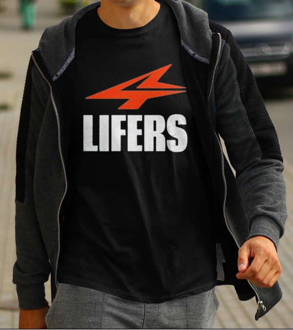 Druski 4Lifers 4 Lifers Red Lightning Bolt T-Shirt