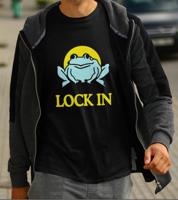 Born To Dilly Dally Frog Forced To Lock In Sun Background T-Shirt