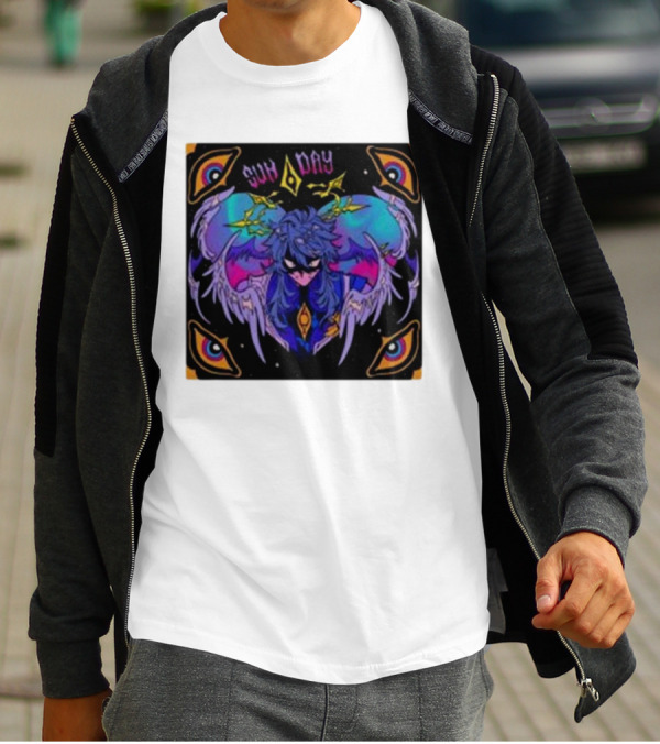 Joojooobox Sunday Honkai Star Rail Colorful Winged Figure With Celestial Eyes T-Shirt
