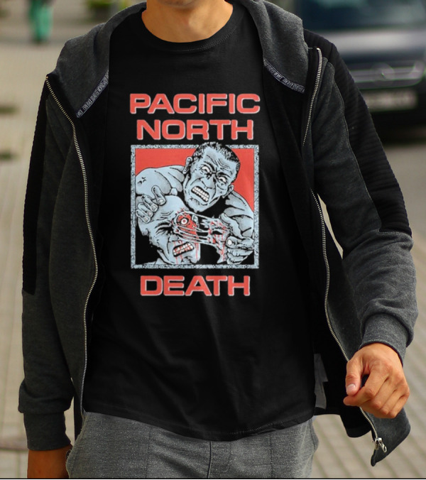 Pacific North Death Facerip Brutal New T-Shirt