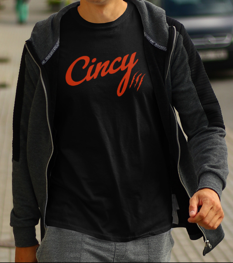 Cincy Claw Marks The Cincy Hat By Ted Karras T-Shirt