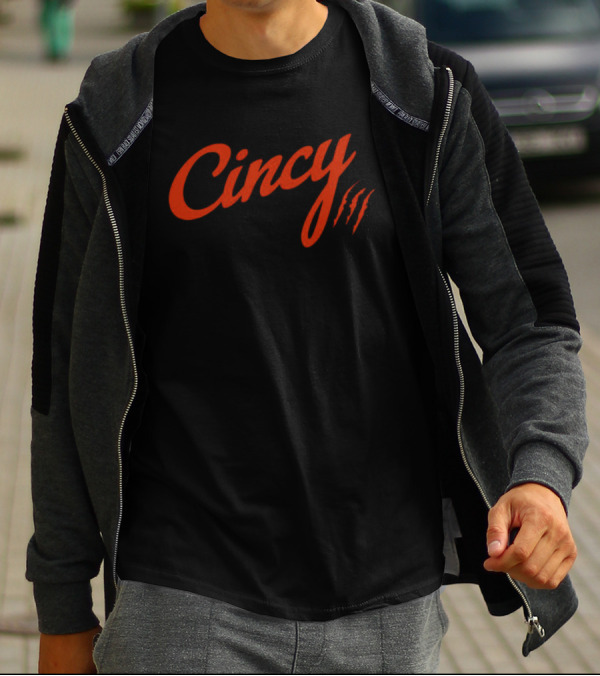Cincy Claw Marks The Cincy Hat By Ted Karras T-Shirt
