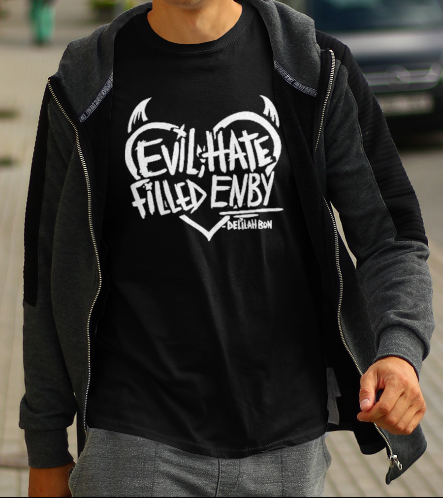 Evil Hate Filled Enby Delilah Bon Heart Wings T-Shirt