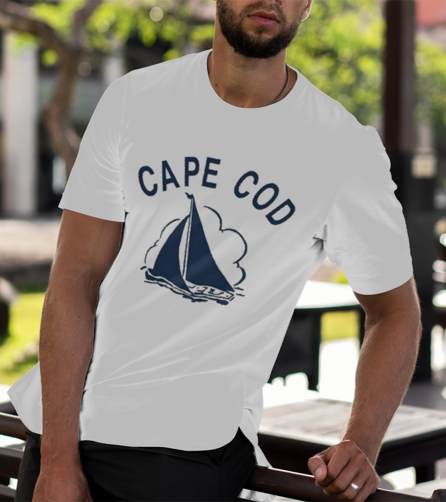 Cape Cod Sailboat Derek Guy Vintage Style Sailing T-Shirt