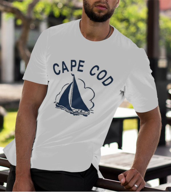 Cape Cod Sailboat Derek Guy Vintage Style Sailing T-Shirt