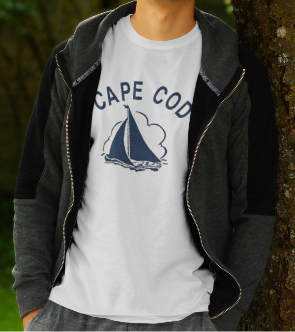 Cape Cod Sailboat Derek Guy Vintage Style Sailing T-Shirt