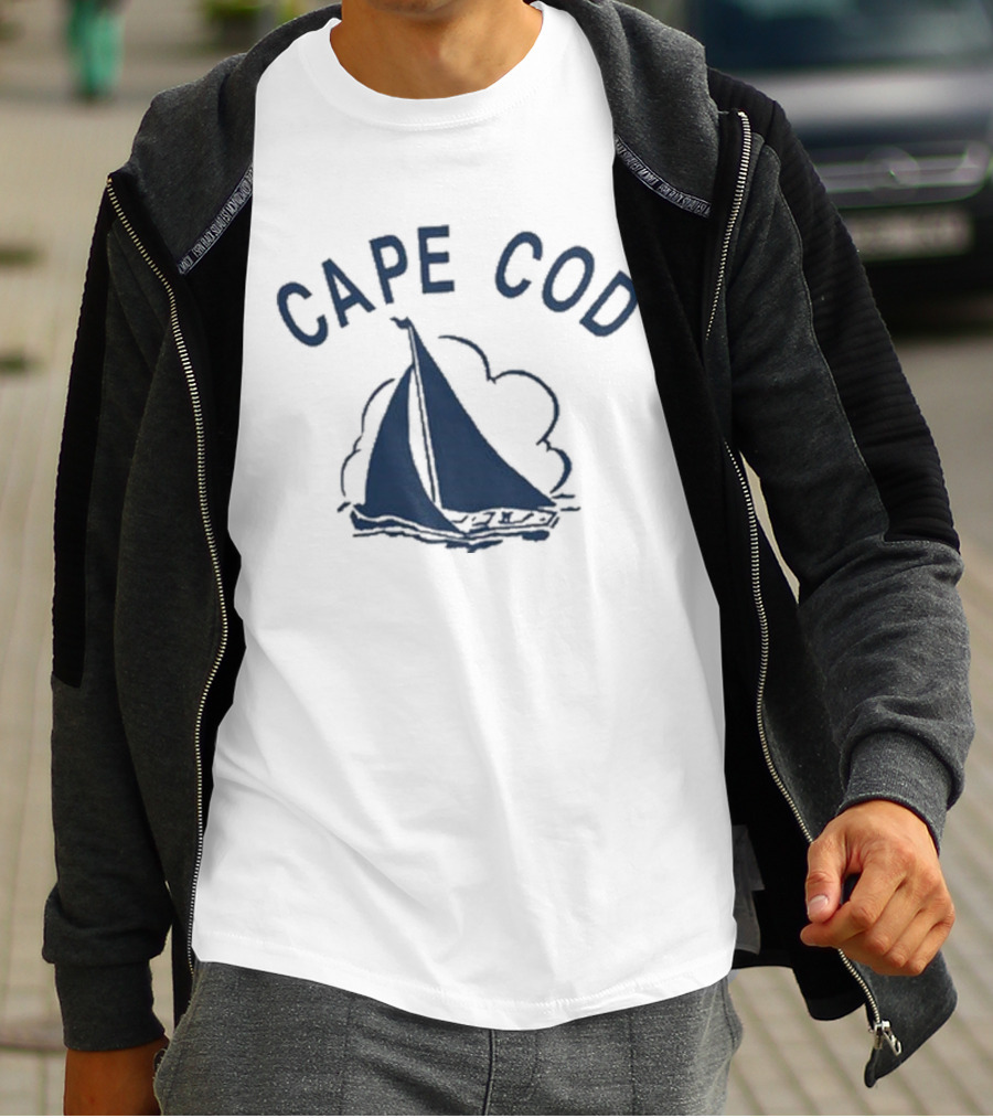 Cape Cod Sailboat Derek Guy Vintage Style Sailing T-Shirt