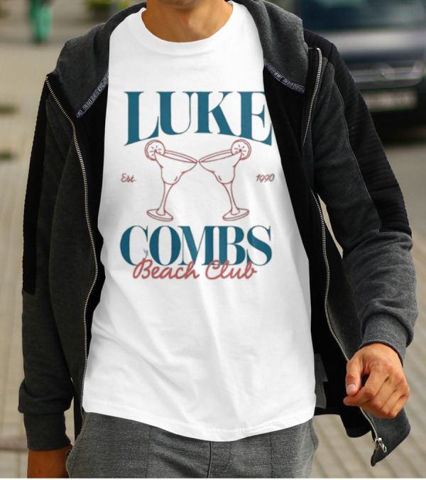 Luke Combs Beach Club Est 1990 Martini Glasses T-Shirt