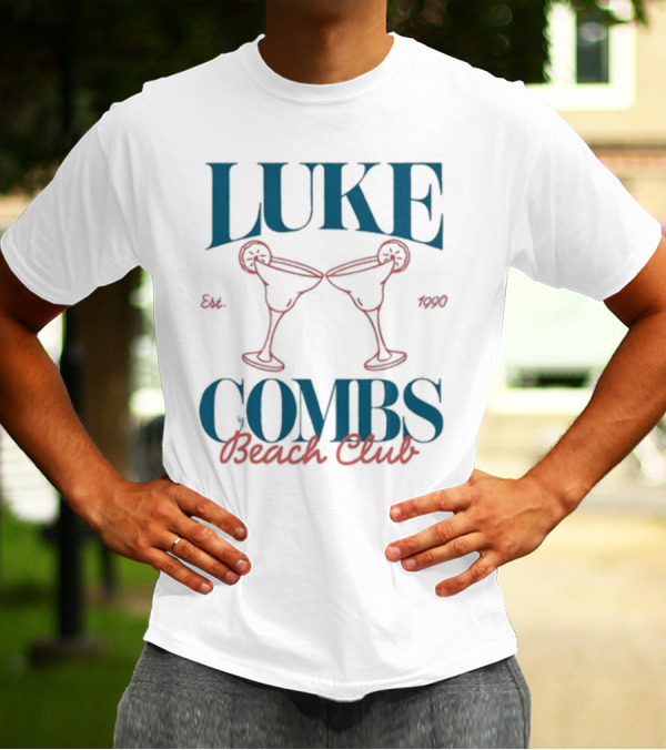 Luke Combs Beach Club Est 1990 Martini Glasses T-Shirt