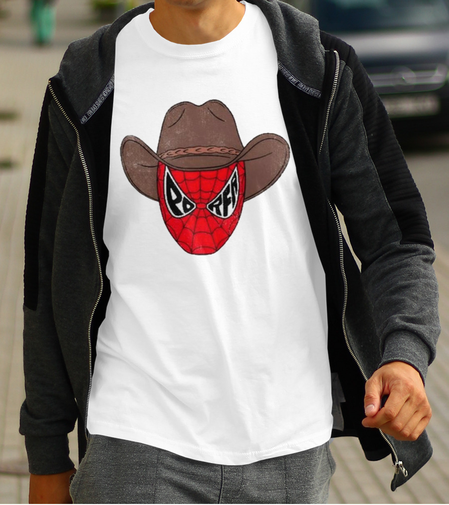 Por Favor Porfa Man Spider Cowboy Mask T-Shirt