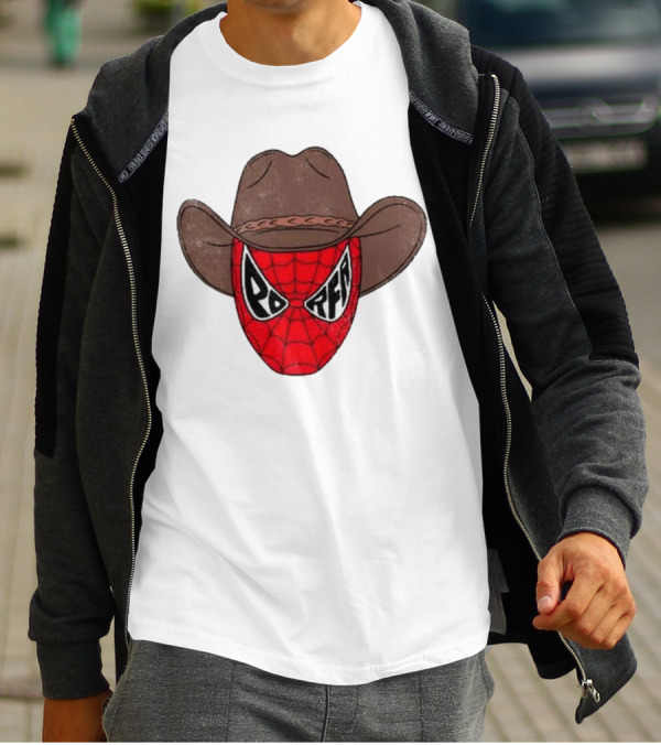 Por Favor Porfa Man Spider Cowboy Mask T-Shirt