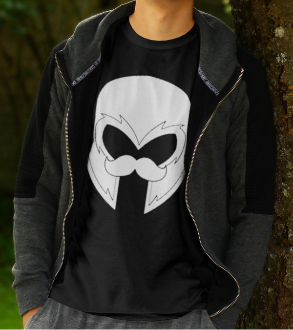 Remix’D Curleh Mustache Wolverine Mask T-Shirt